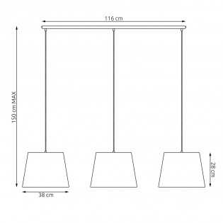 Lámpe a suspension Norbe (3 lumieres)