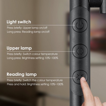 Lampadaire LED Niela CCT Dim (30+6W)