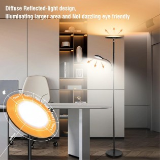 Lampadaire LED Brenan CCT Dim (30+6W)