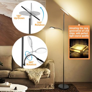 Lampadaire LED Brenan CCT Dim (30+6W)