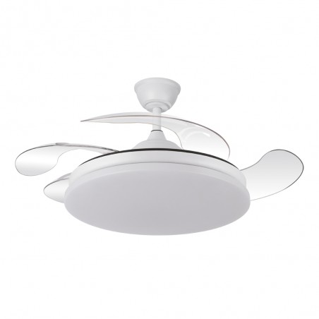 Ventilateur LED pales pliantes Tridente CCT Dim (59W)
