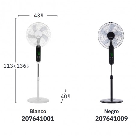 Ventilateur sur pied Rodium (45W)