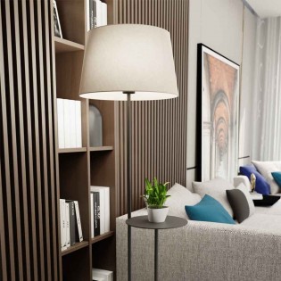 Lampadaire avec tablette Roth