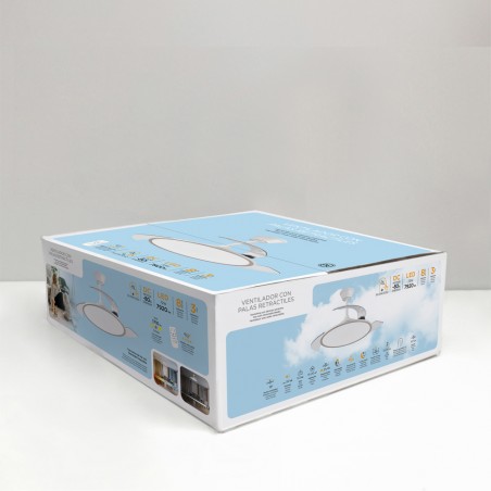 Ventilateur LED pales pliantes Trident CCT Dim (72W)