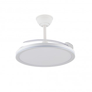 Ventilateur LED pales rétractables Astor CCT Dim (45+9W)