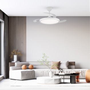 Ventilateur LED pales rétractables Astor CCT Dim (45+9W)