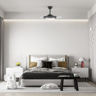 Ventilateur LED pales pliantes Supereco Mini CCT Dim (39W)