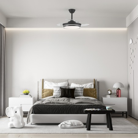 Ventilateur LED pales pliantes Supereco Mini CCT Dim (39W)