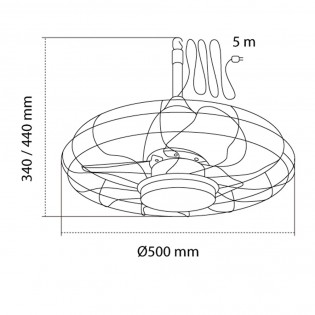 Ventilateur LED d'extérieur Freshfan CCT Dim (20W)