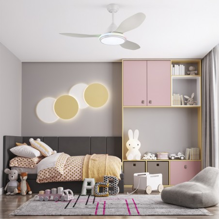 Ventilateur de plafond LED Stel TL RGB CCT Dim (31W)