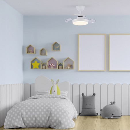 Ventilateur LED pales rétractables Hornet CCT Dim (32W)