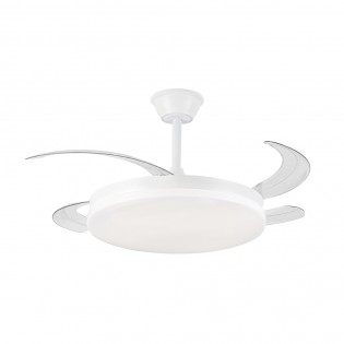 Ventilateur LED pales pliantes Milky L Evo CCT Dim Smart (72W)