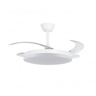 Ventilateur LED pales pliantes Milky L Evo CCT Dim Smart (72W)