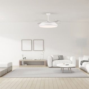 Ventilateur LED pales pliantes Charly L CCT Dim (80W)
