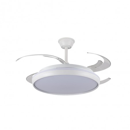 Ventilateur LED pales pliantes Charly L CCT Dim (80W)