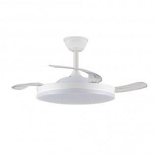 Ventilateur LED pales pliantes Milky M Eco CCT Dim (45W)