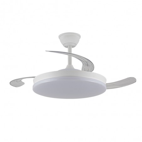 Ventilateur LED pales pliantes Milky M Eco CCT Dim (45W)