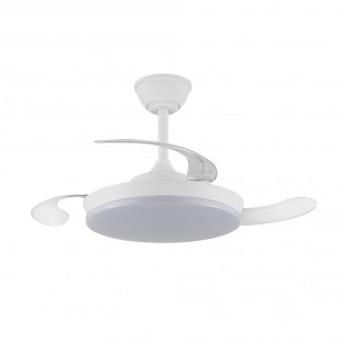 Ventilateur LED pales pliantes Milky S Eco CCT Dim (39W)