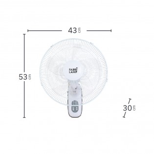 Ventilateur mural Cuta Oscillant 3 Vitesses (50W)