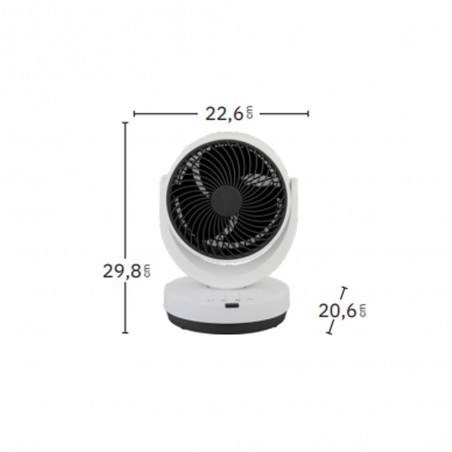 Ventilateur de table à 3 vitesses Loira (35W)