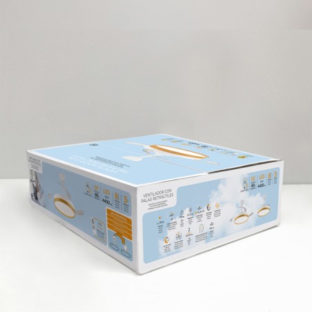 Ventilateur LED avec pales rétractables Cosmatos CCT Dim (45W)