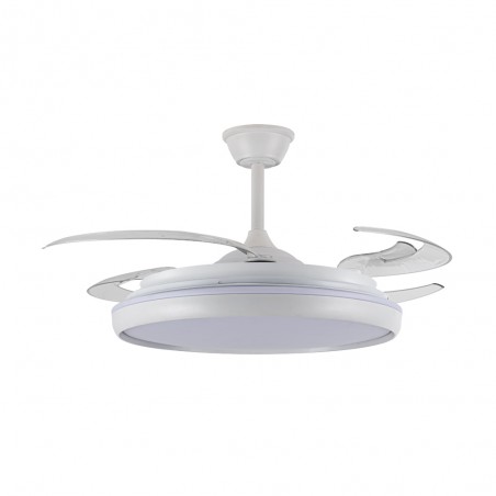 Ventilateur LED avec pales rétractables Michu L CCT Dim (80W)