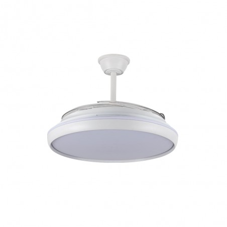 Ventilateur LED avec pales rétractables Michu L CCT Dim (80W)