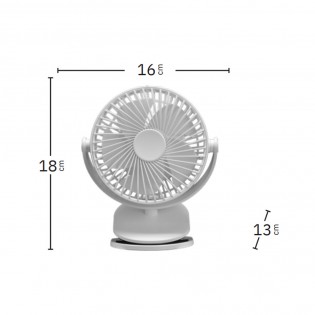 Ventilateur avec pince et batterie rechargeable Peñafiel (5W)