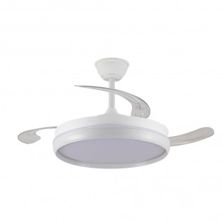 Ventilateur LED avec pales rétractables Michu Evo CCT Dim Smart (72W)