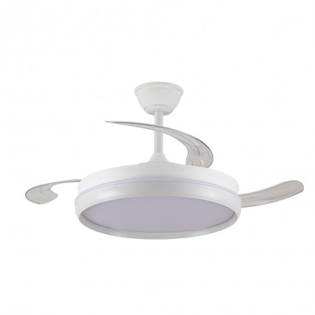 Ventilateur LED avec pales rétractables Michu Evo CCT Dim Smart (72W)