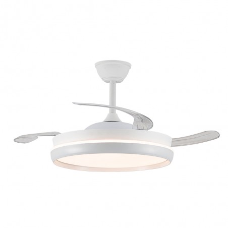 Ventilateur LED avec pales rétractables Michu Evo CCT Dim Smart (72W)