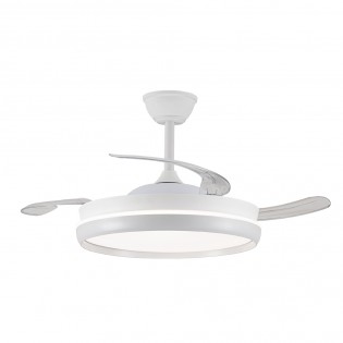 Ventilateur LED avec pales rétractables Michu Evo CCT Dim Smart (72W)