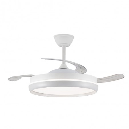 Ventilateur LED avec pales rétractables Michu Evo CCT Dim Smart (72W)