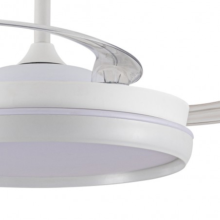 Ventilateur LED avec pales rétractables Michu Evo CCT Dim Smart (72W)