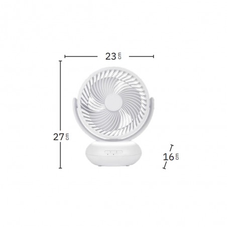 Ventilateur à batterie rechargeable et USB Bengali (5W)