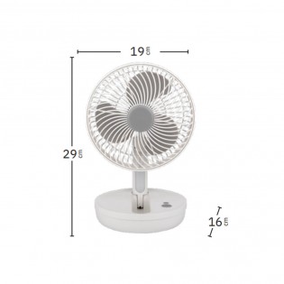 Ventilateur à batterie rechargeable et USB Pacheco (5W)
