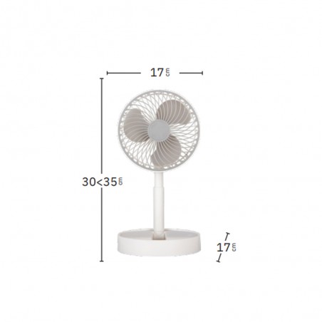 Ventilateur à batterie rechargeable et USB Jerico (5W)