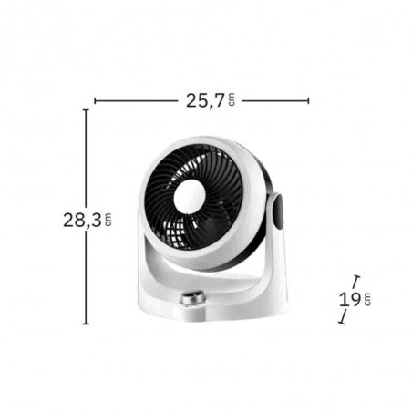 Ventilateur de table Cartago 3 vitesses (40W)