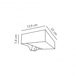 Applique LED avec détecteur de mouvement Monay Square (5W)