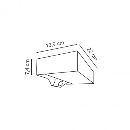 Applique LED avec détecteur de mouvement Monay Square (5W)