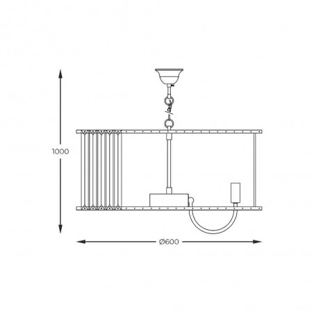 Pendant lamp Paris (10 Lumieres)