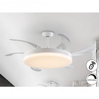 Ventilateur LED avec pales rétractables Vento Maxi CCT Dim (70W)