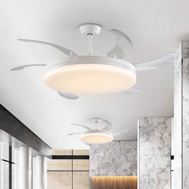 Ventilateur LED avec pales rétractables Vento Maxi CCT Dim (70W)