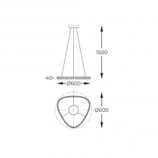 Lámpe a suspension LED Athesa CCT (25W)