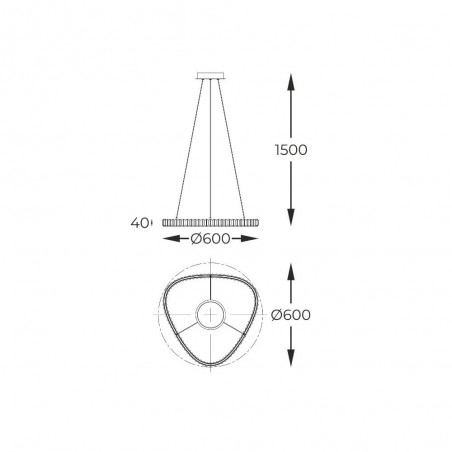 Lámpe a suspension LED Athesa CCT (25W)