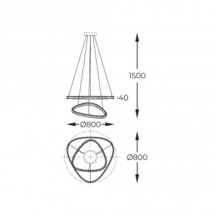 Lámpe a suspension LED Athesa CCT (36W)