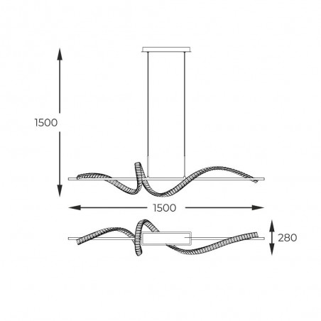 Lámpe a suspension LED Athesa CCT (24,5W)