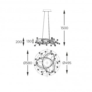 Lámpe a suspension LED Maia CCT (26W)