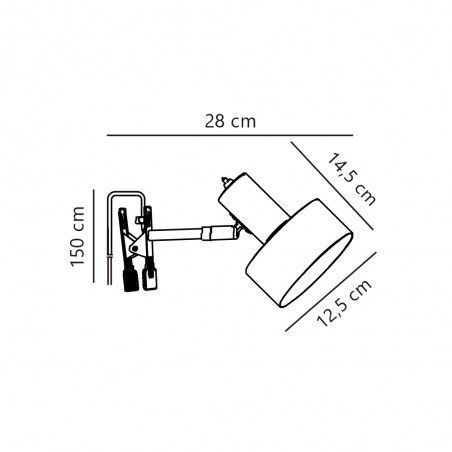 Lampe avec pince Matis