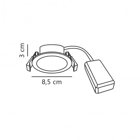 Kit 3 LED encastrés pour salles de bains Olea (4,4W)